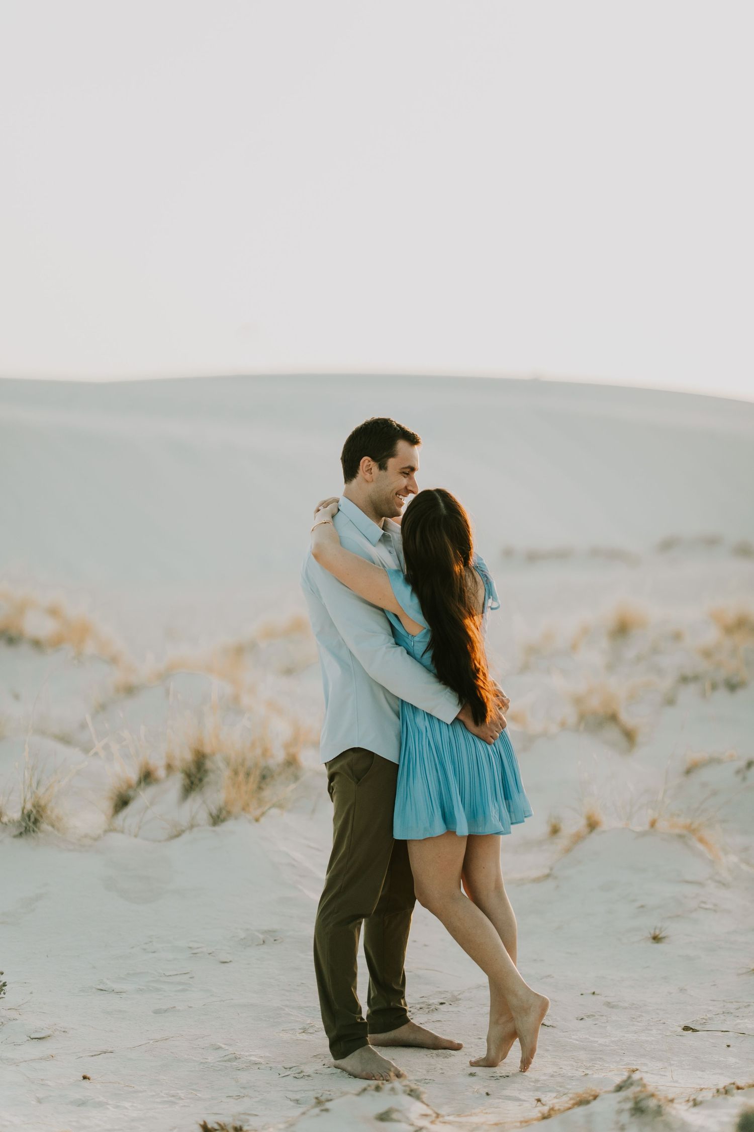 dreamy couples session at white sands park in new mexico