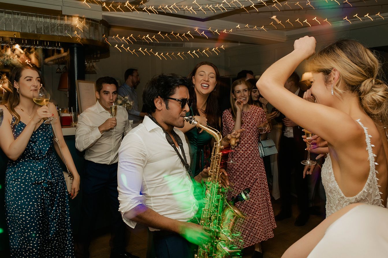 Fun wedding entertainment at the Bingham Riverhouse, London