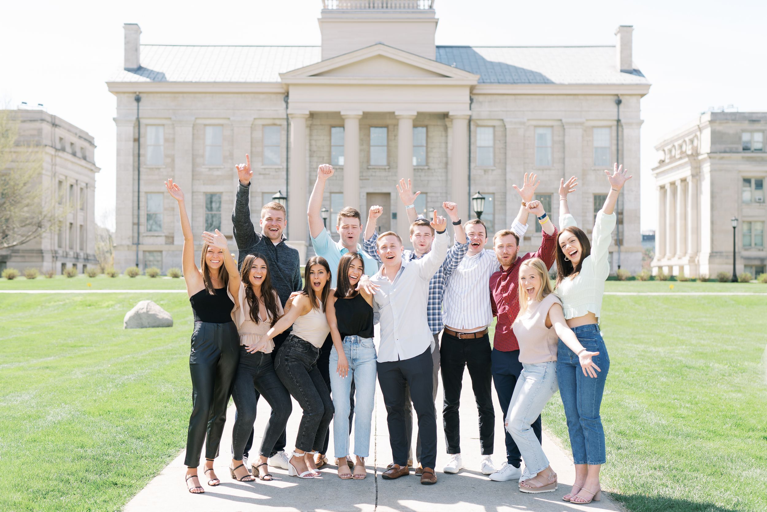 Iowa City, Iowa proposal and engagement photos on the Pentacrest