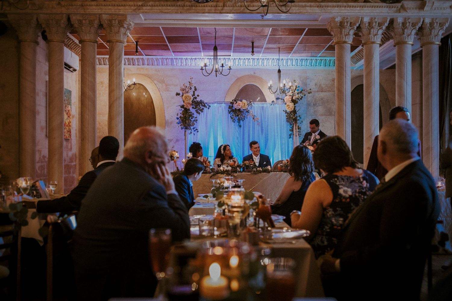 intimate wedding reception in l'ambroisie espace canal, montreal, quebec, canada