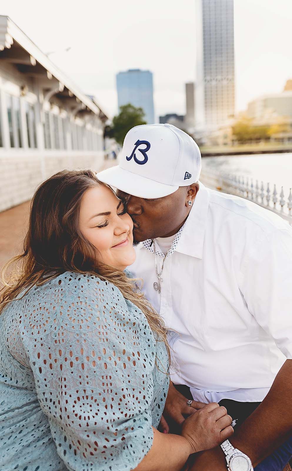 Engagement pictures Milwaukee, WI Historic third ward