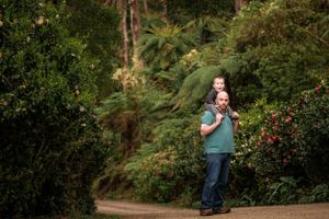 Father and son at Doongalla by Melbourne family photographer Kate Cashin.