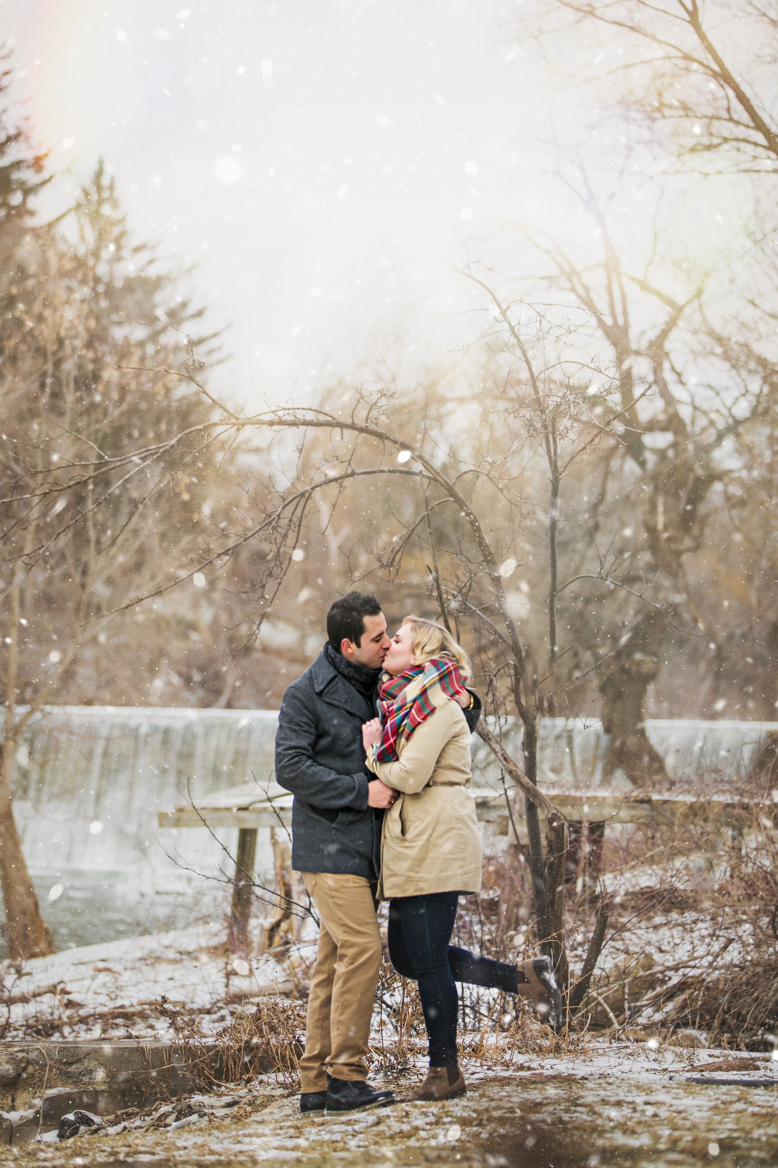 Winter Engagement Photos Arva Mill London Ontario Photographer Shawn VanDaele