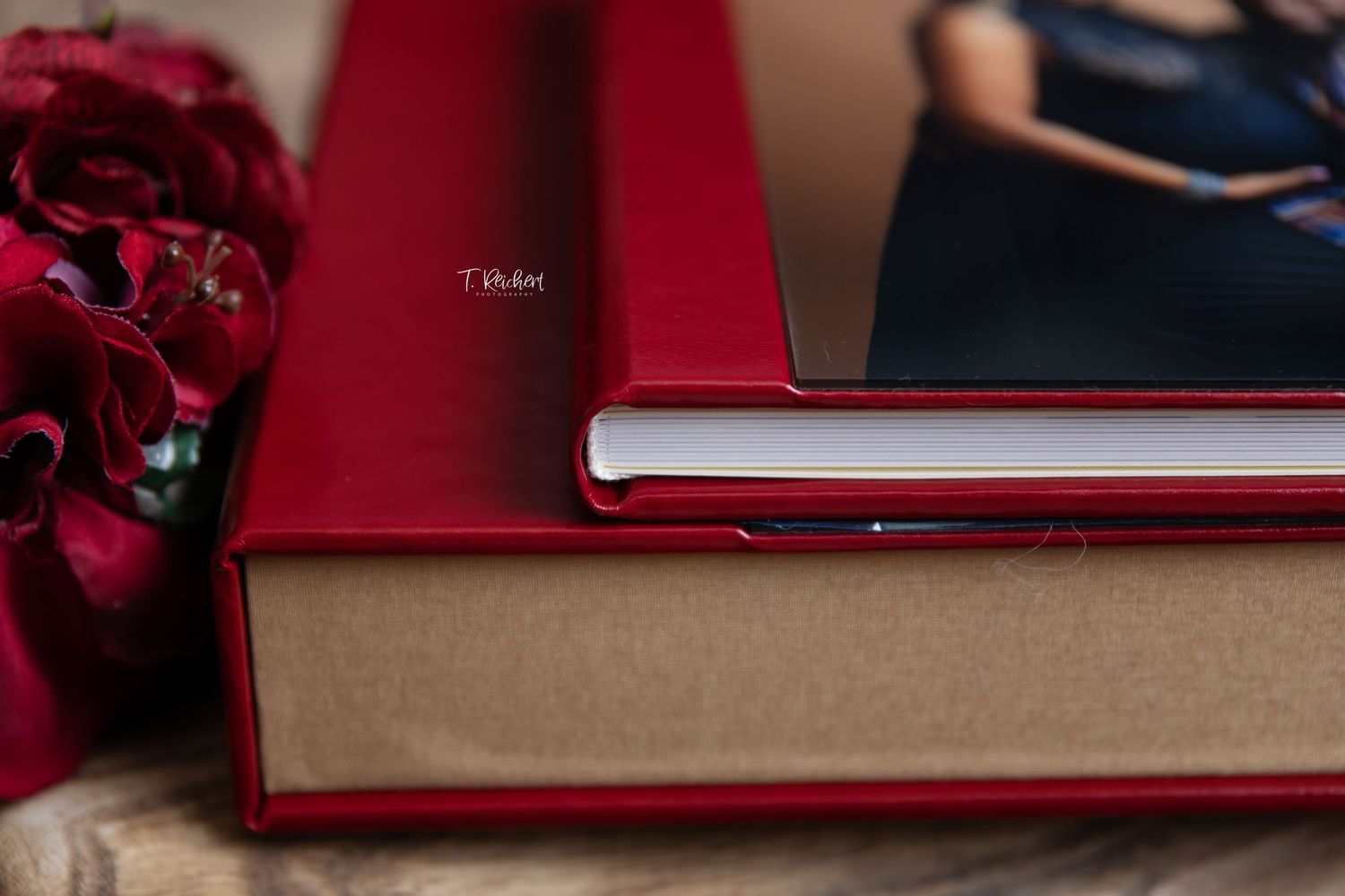 prestige luxe album red leatherette acrylic cover complete set nphoto maternity and newborn photographer by t. reichert