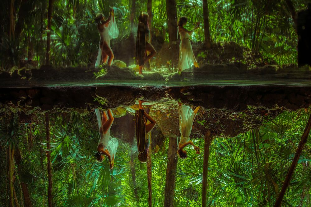 three goddess reflection divine feminine cenote ceremony