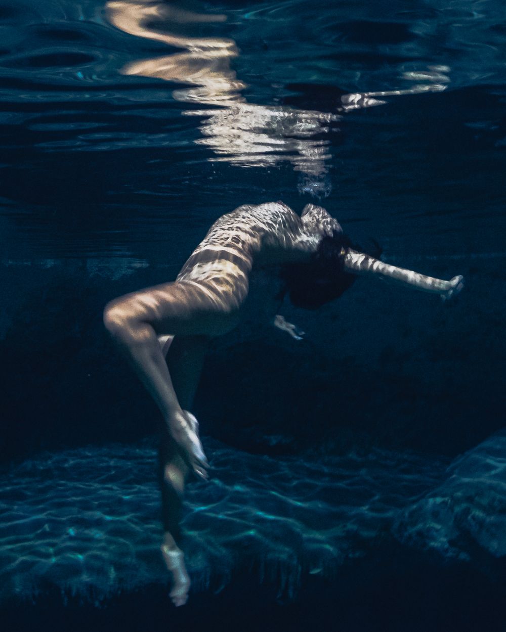 underwater fine art nude woman reflection