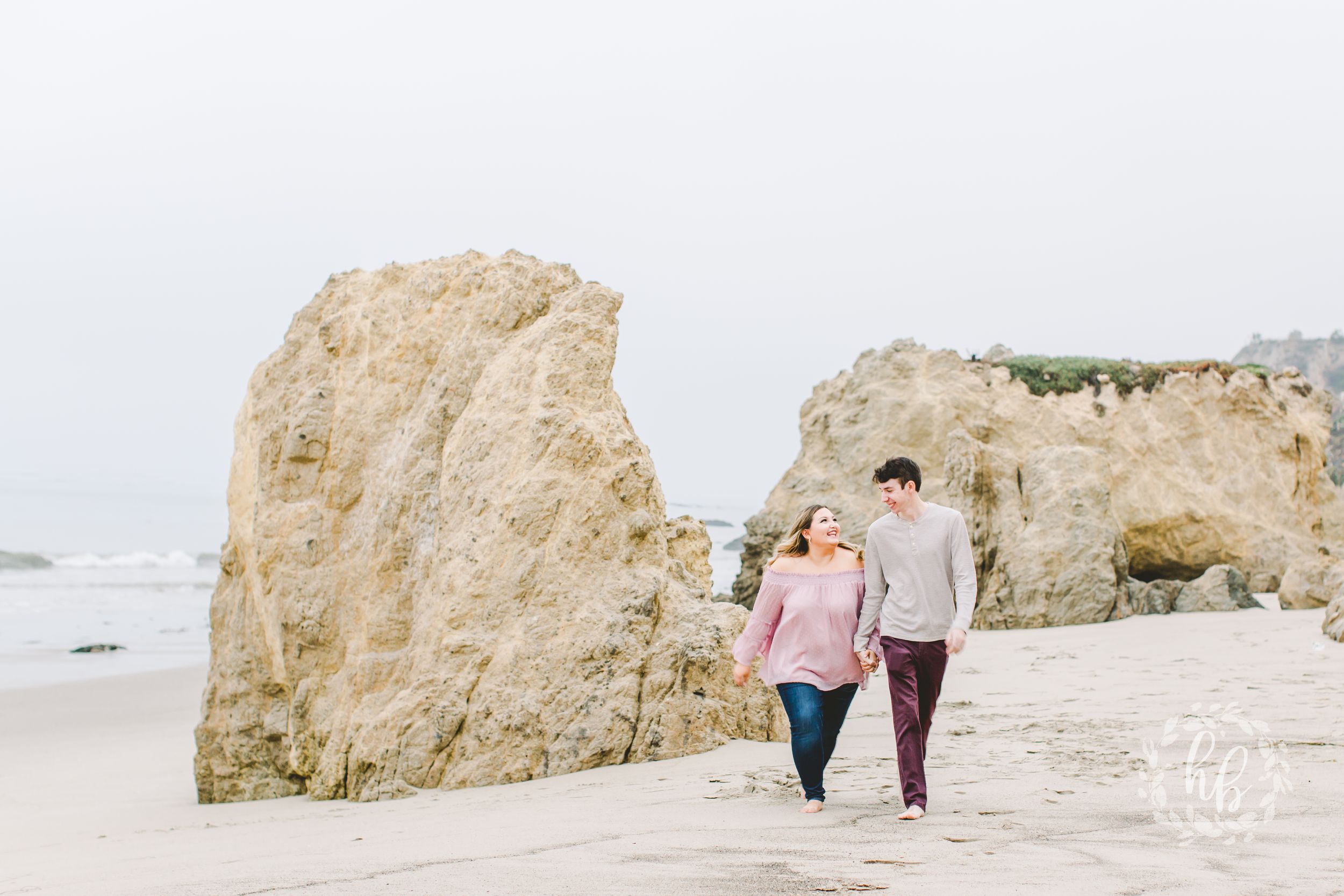 Malibu beach engagement photos