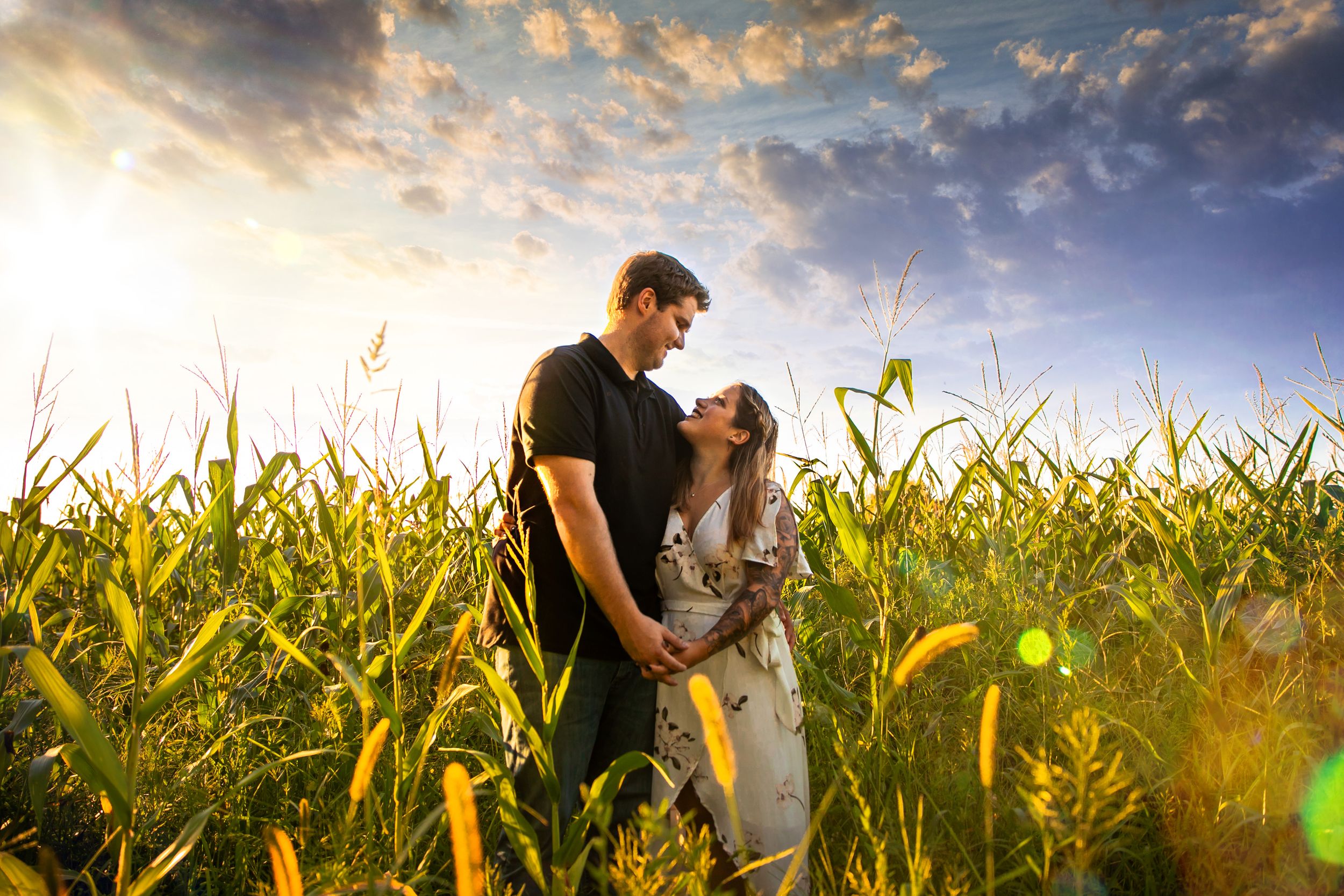 Cute and quirky engagement photos at Fanshawe Conservation Area London Ontario by wedding photographer Shawn Van Daele