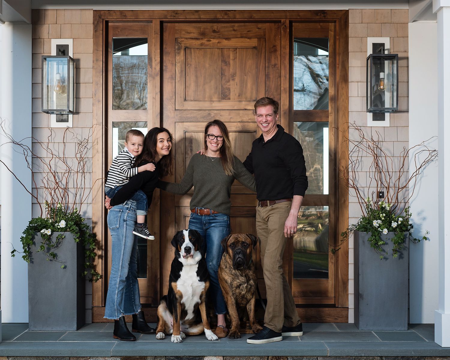 Family Porch Portrait by Plymouth, MA photographer Heidi Harting