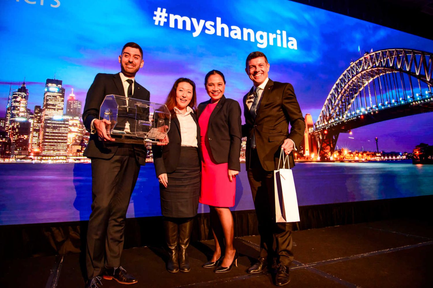 guests being photographed at a function at the shangri la hotel sydney