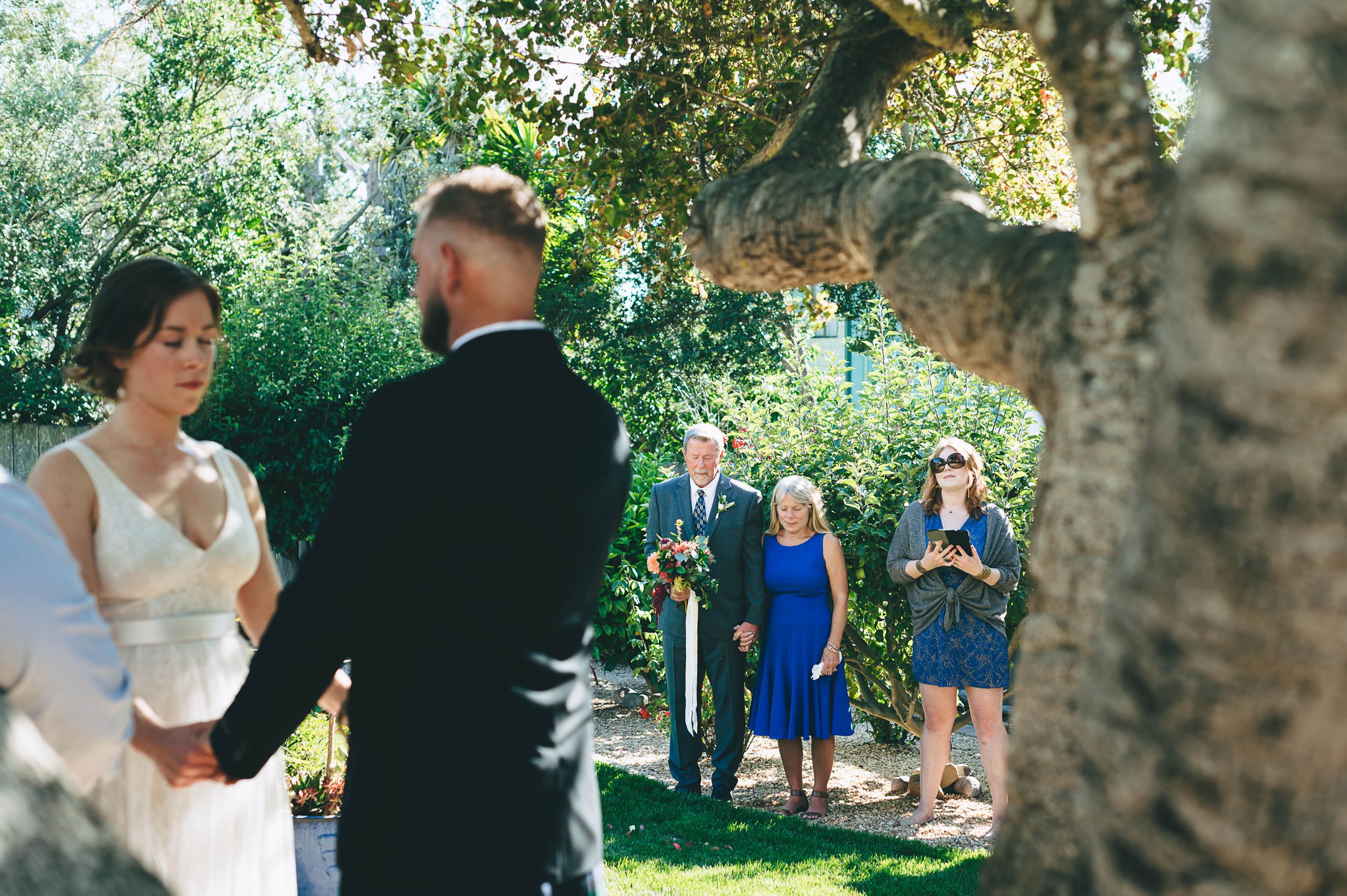 Small backyard wedding in Santa Cruz