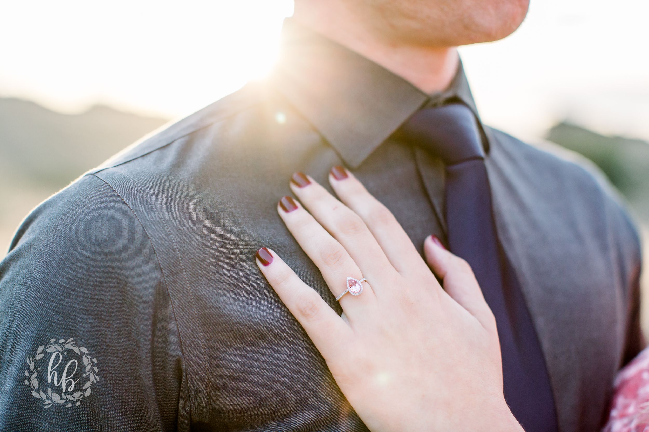 open field sunset proposal engagement photos