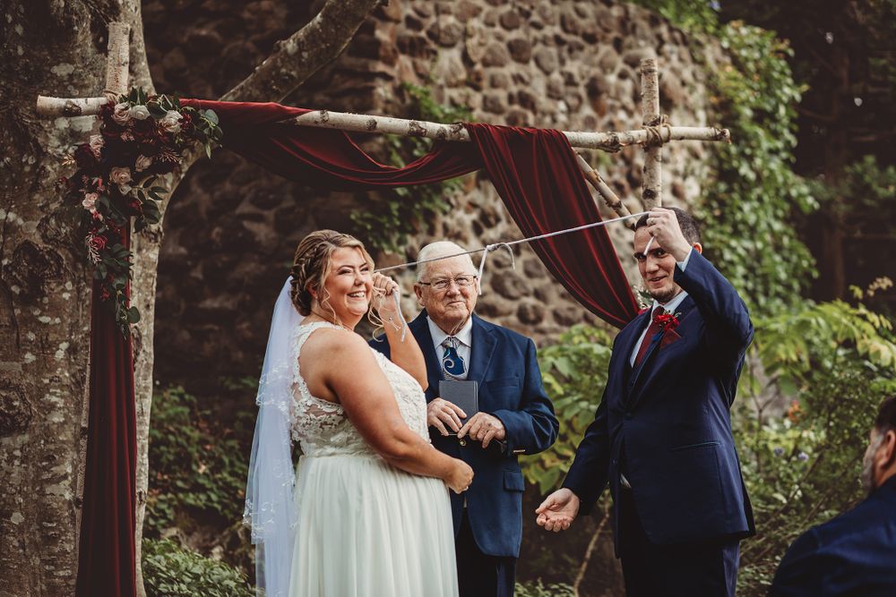 Professional wedding photo - bride and groom