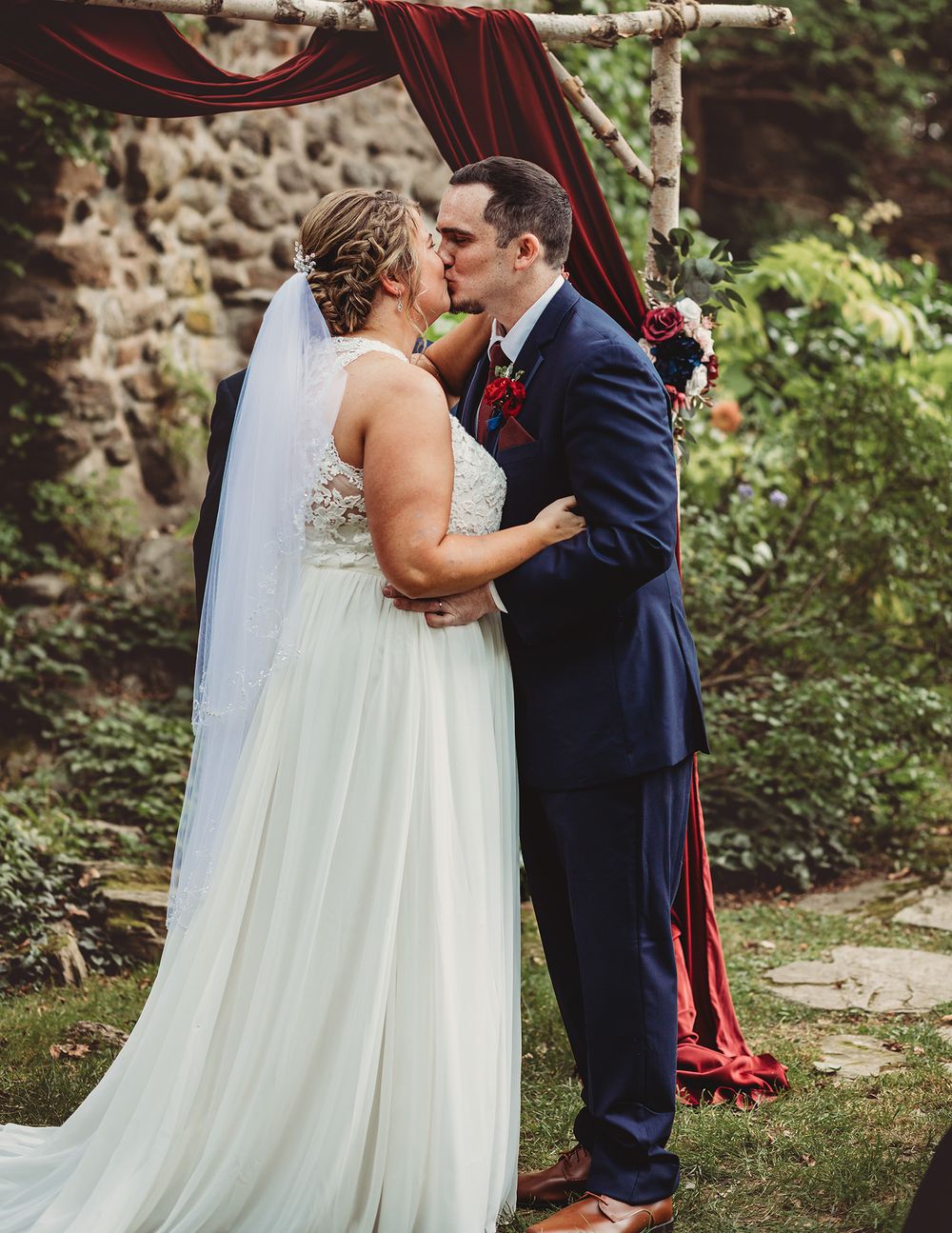 Professional wedding photo - bride and groom