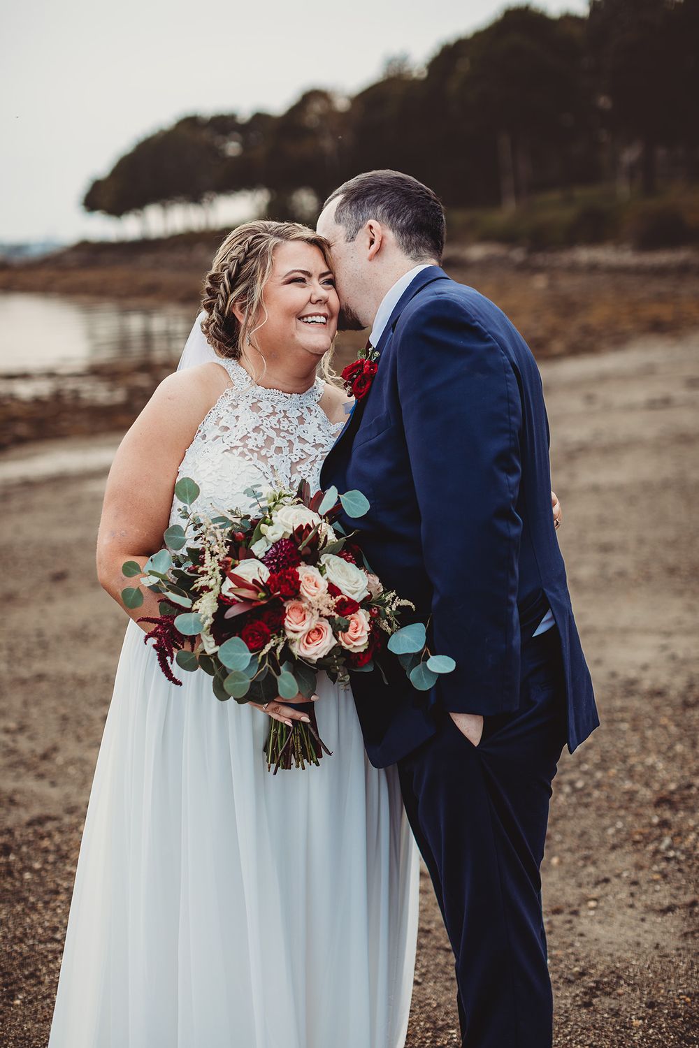 Professional wedding photo - bride and groom
