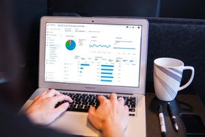 computer screen showing google analytics
