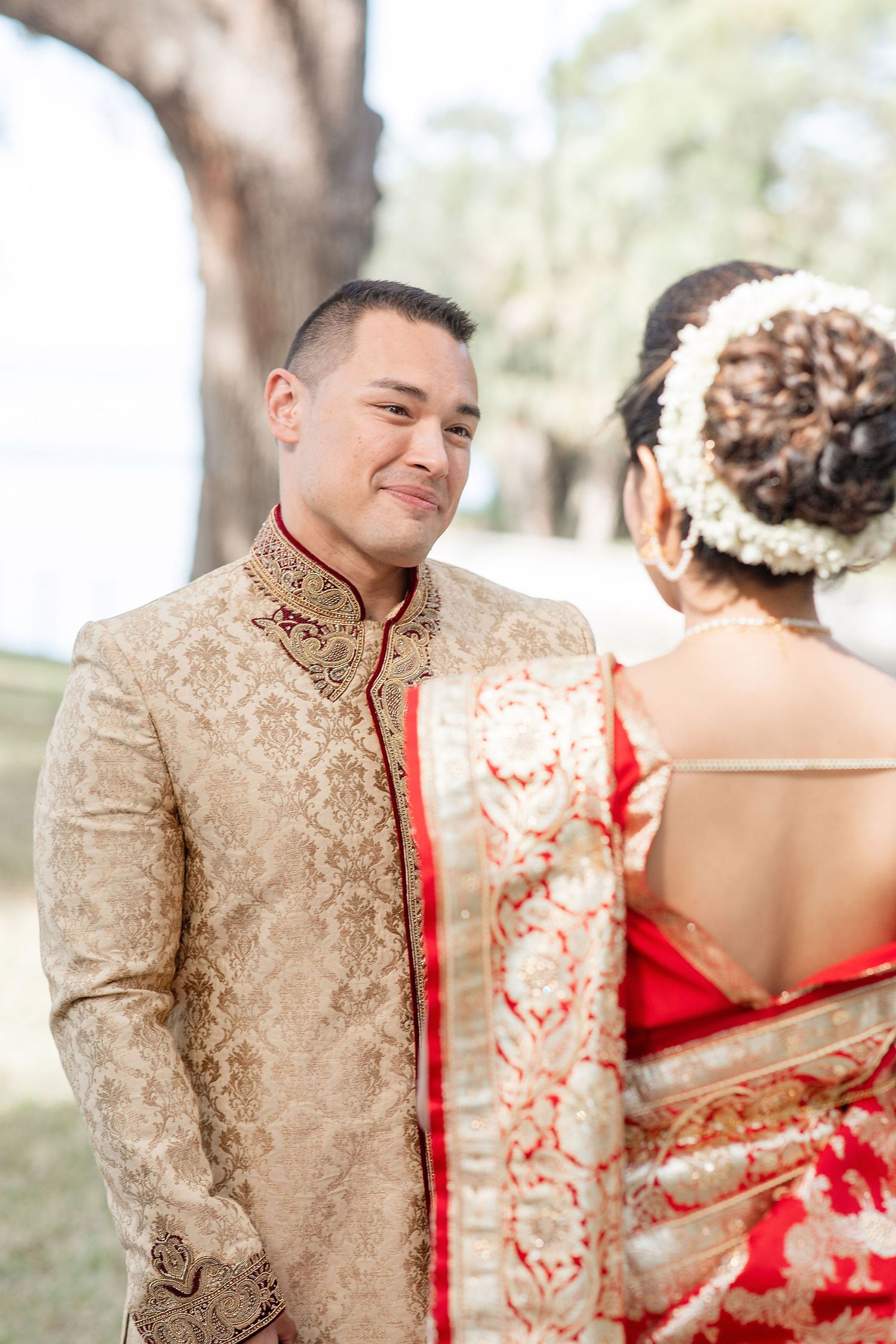 Indian Wedding at the Powel Crosley Estate First look