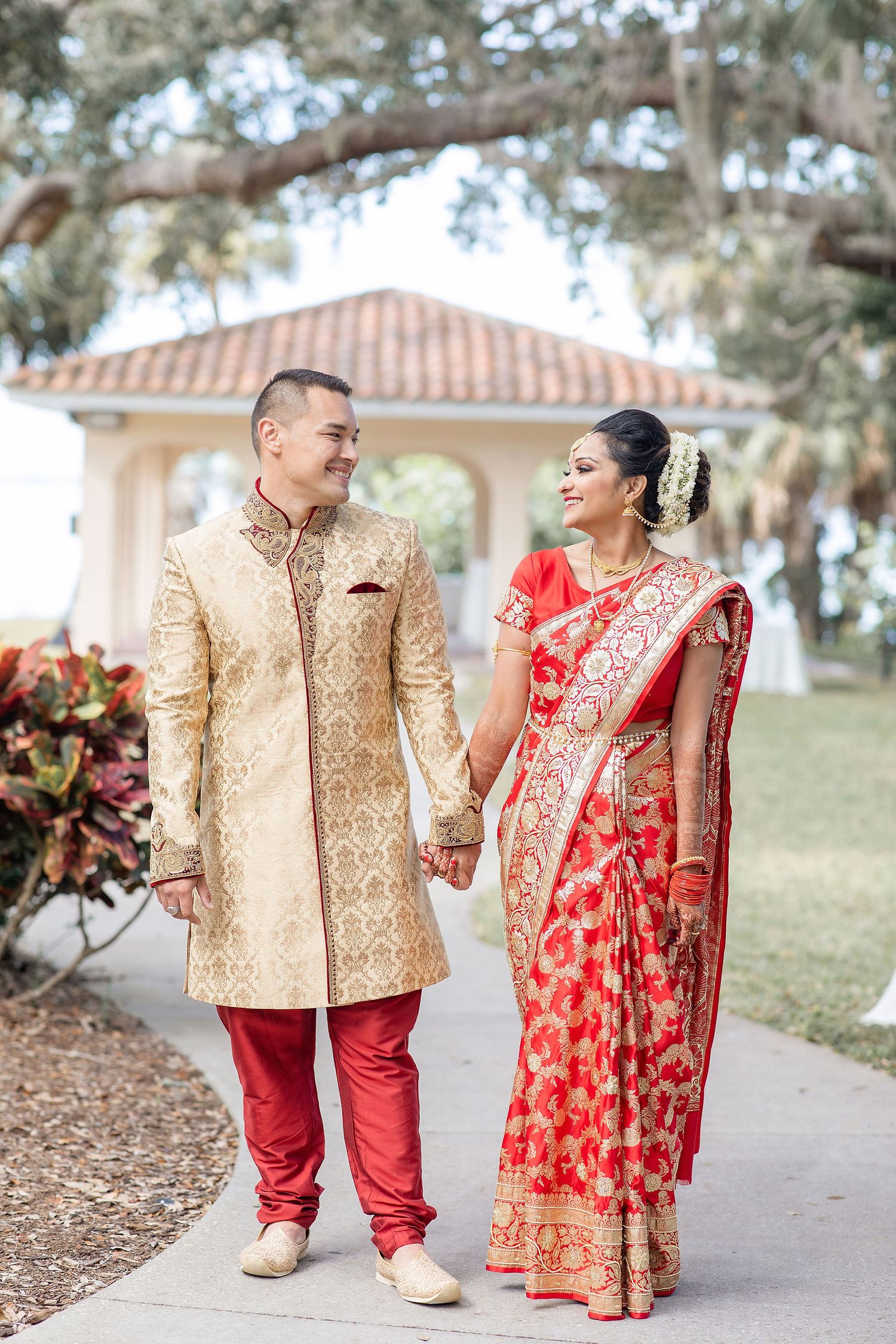 A candid moment shared between a bride and groom captured by Fantasmic Photography Sarasota Florida