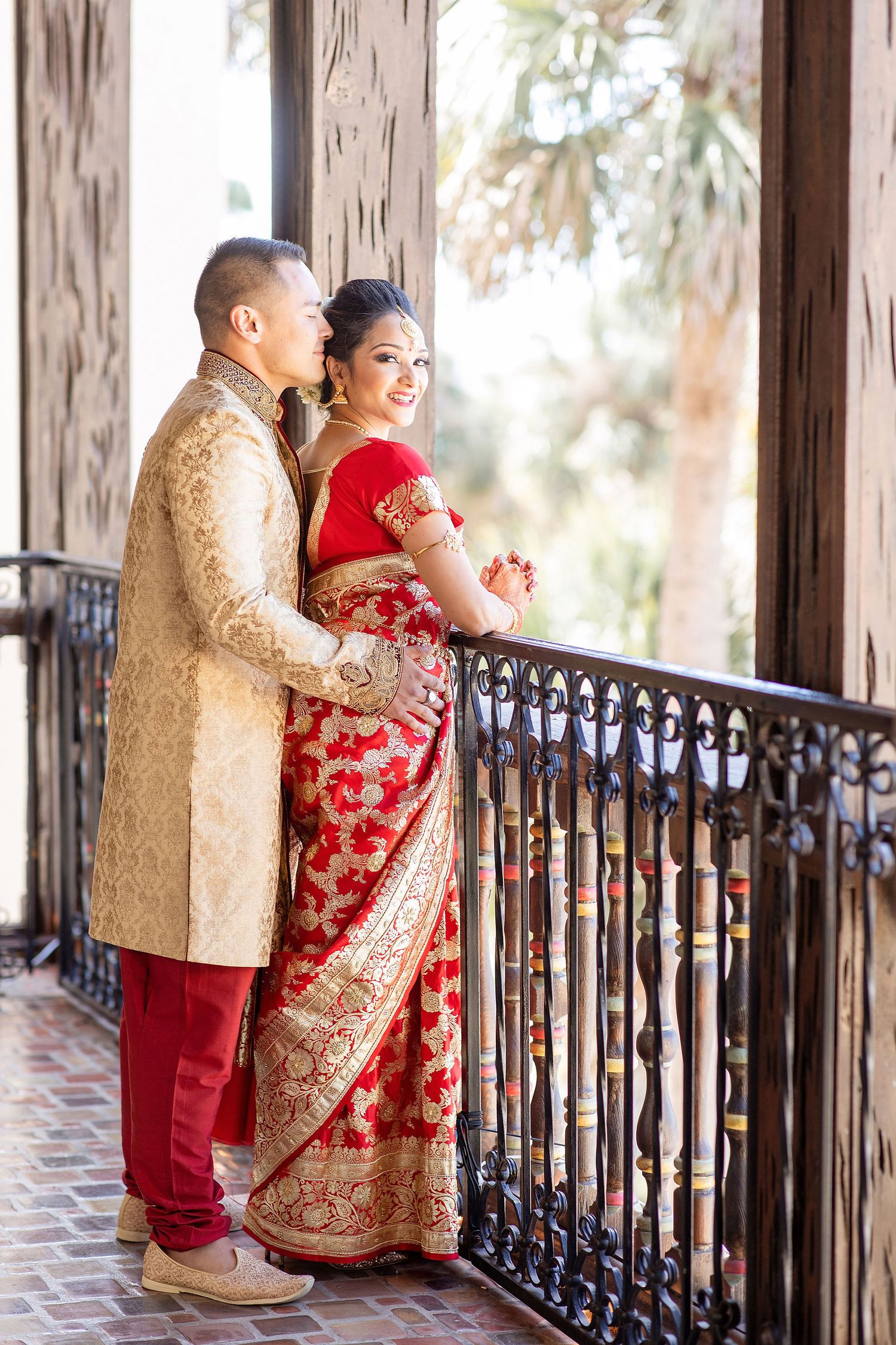 A candid moment shared between a bride and groom captured by Fantasmic Photography Sarasota Florida
