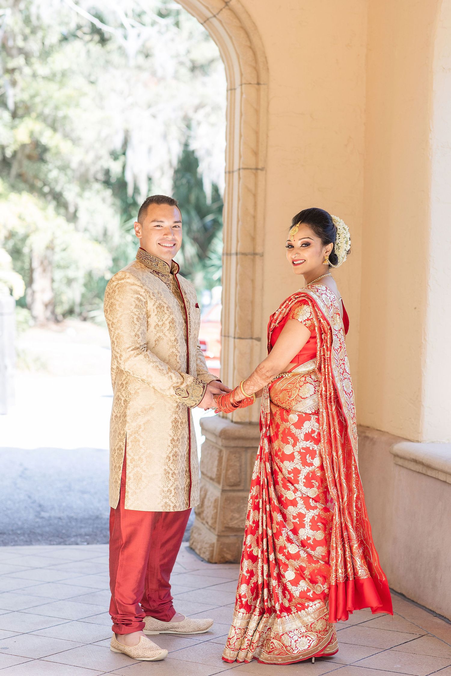 A candid moment shared between a bride and groom captured by Fantasmic Photography Sarasota Florida