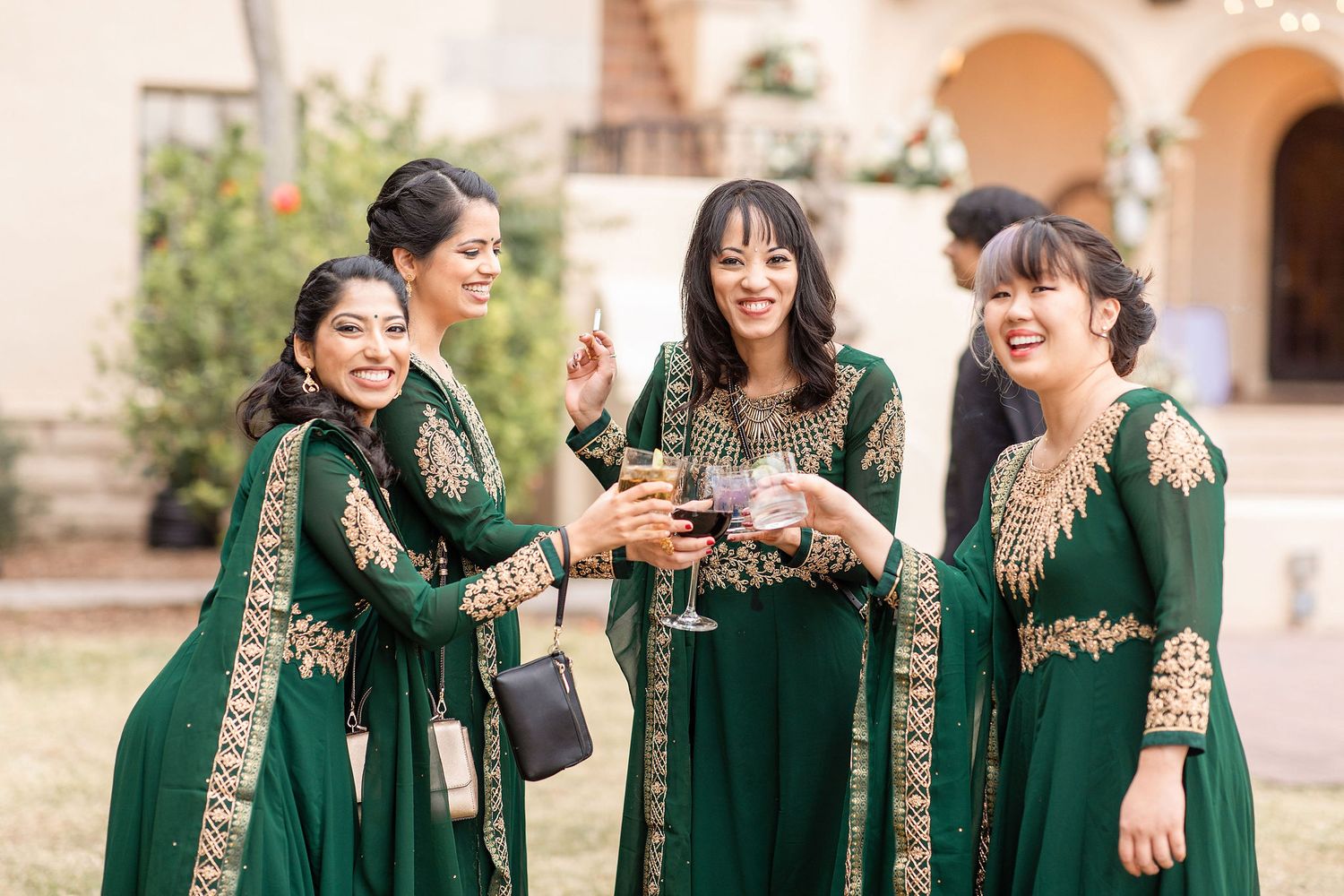 Indian Bridesmaids at the Powel Crosley Estate