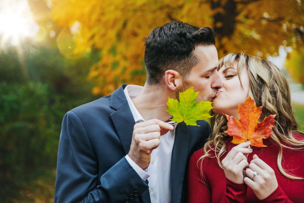 Fall engagement photos at Fanshawe Conservation Area London Ontario by photographer Shawn Van Daele
