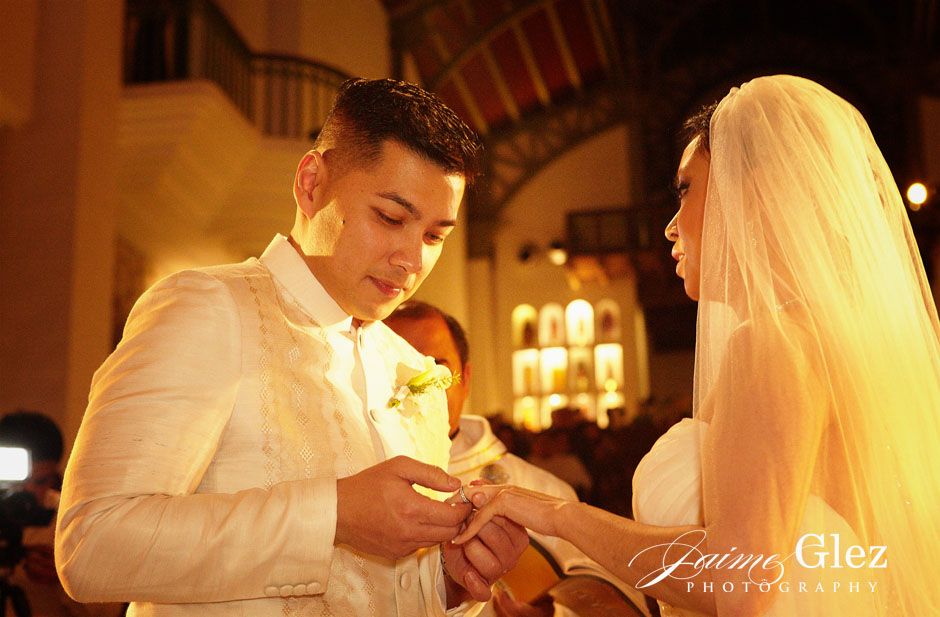 Bride and groom at Xcaret Chapel