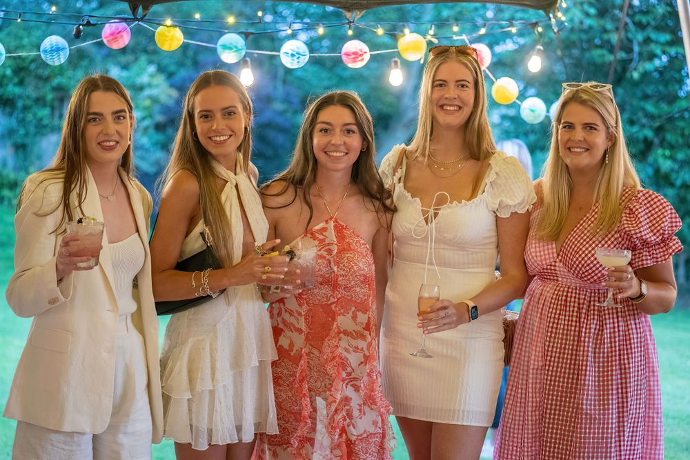 girls being photographed attending a 21st birthday party in surrey
