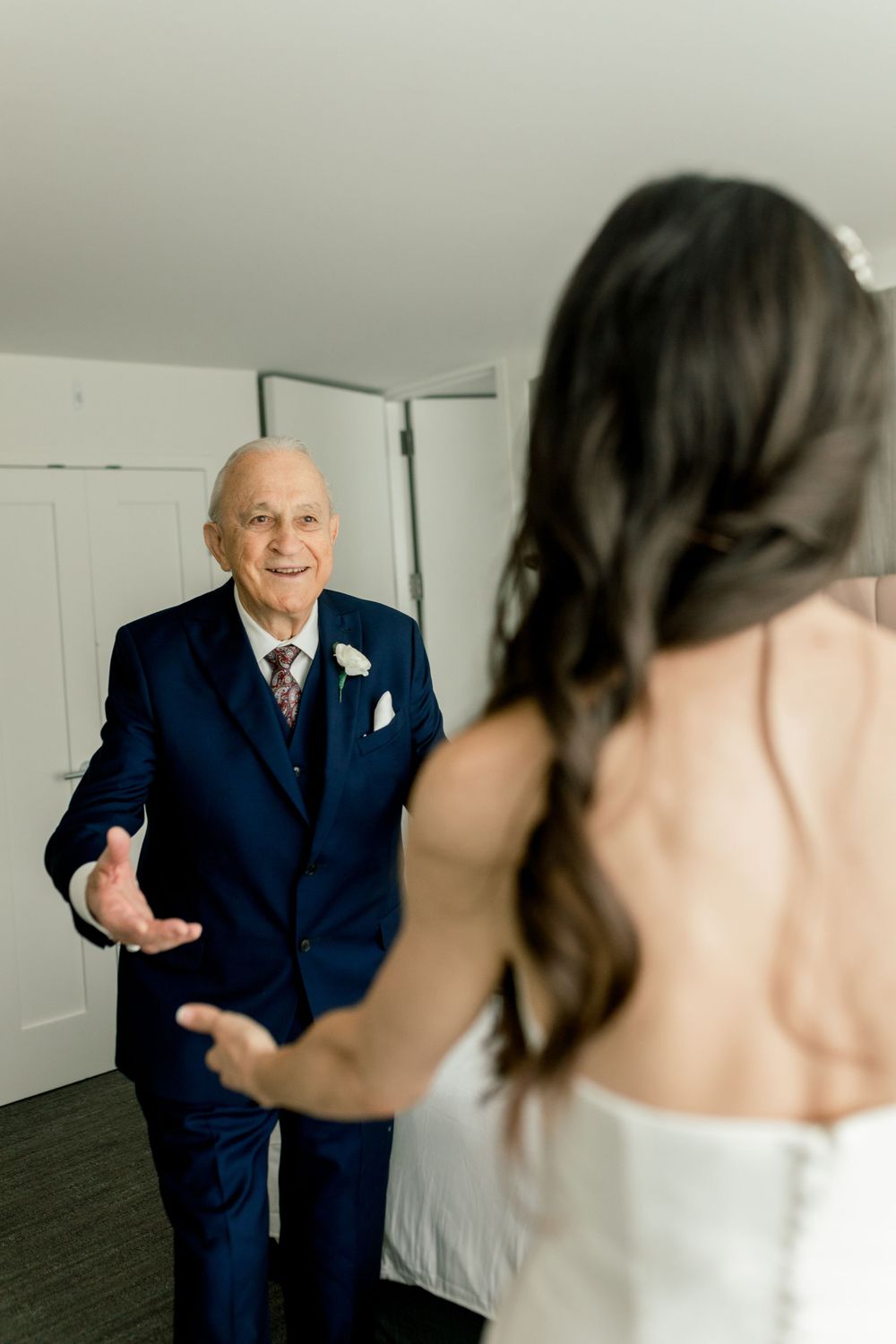Father of the bride bridal reveal in Boston