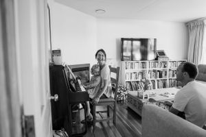 Family in home documentary photoshoot