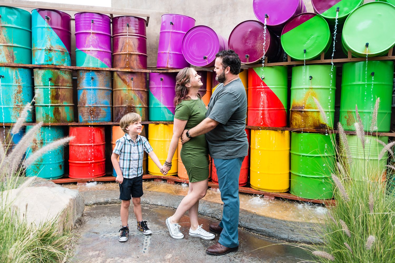 Photo of family at the Lab Anti-Mall in Costa Mesa, CA