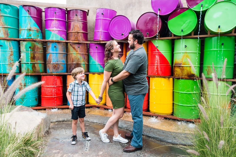 Photo of family at the Lab Anti-Mall in Costa Mesa, CA