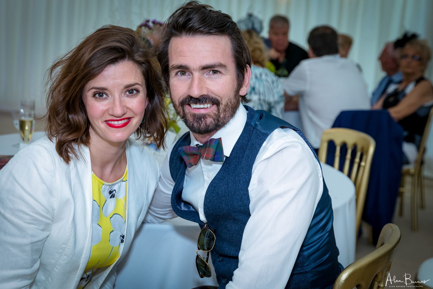 Wedding guest couple