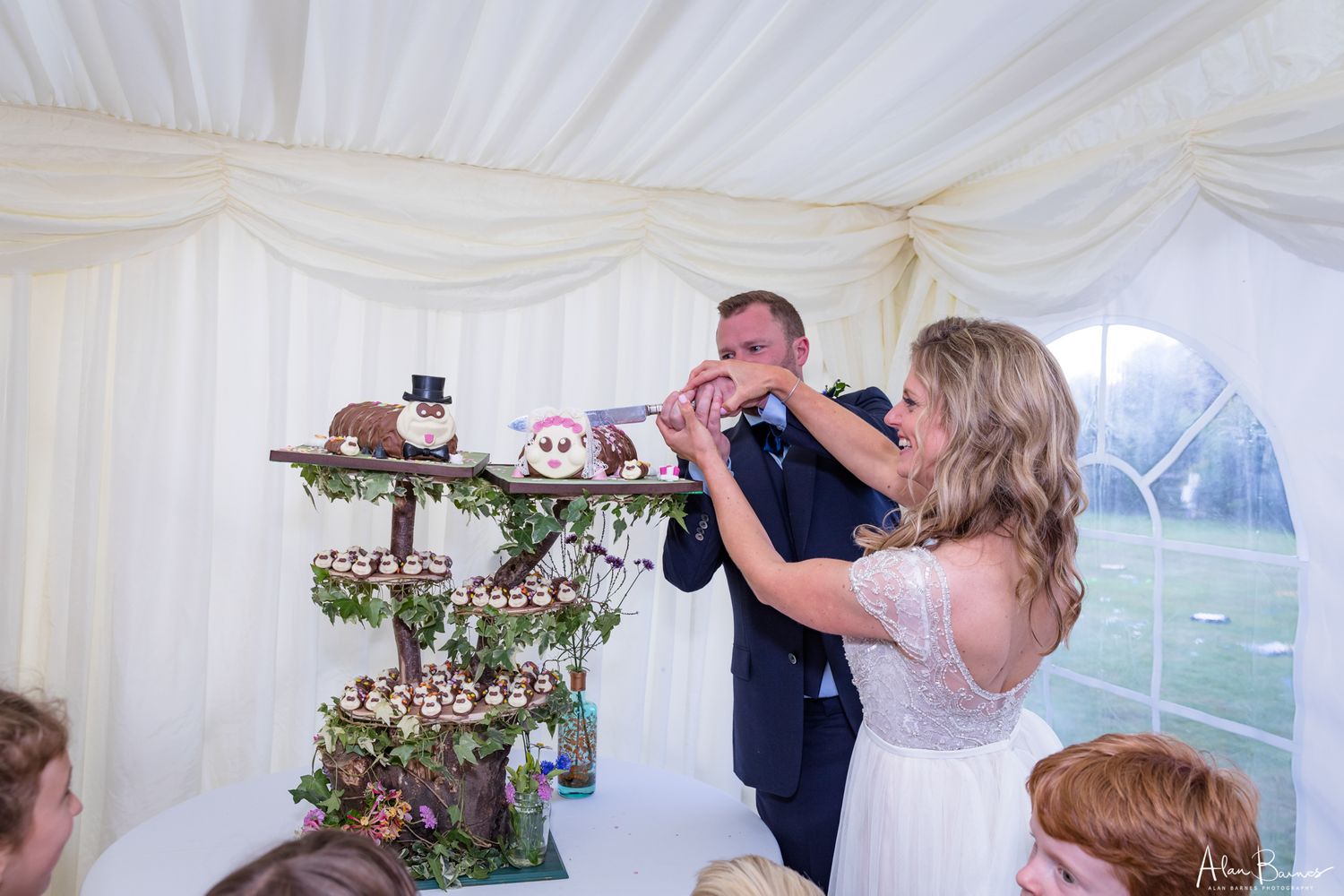 Cutting the cake
