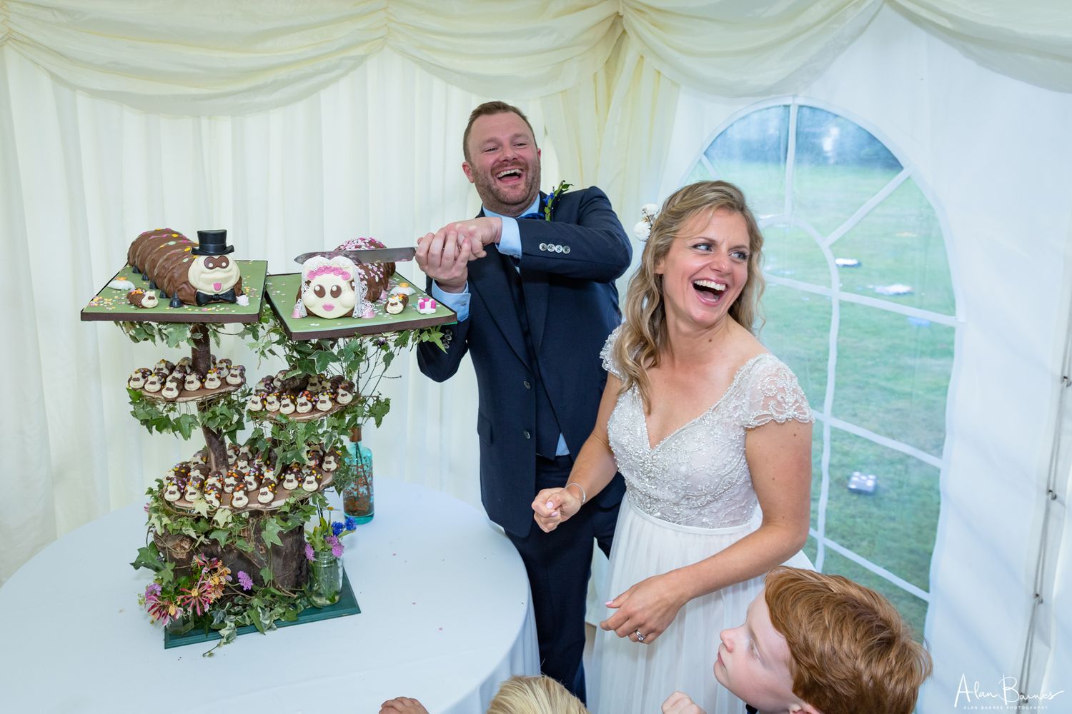 Cutting the cake