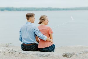 moody romantic engagement at long point state park katie graham photography traveling destination wedding photographer