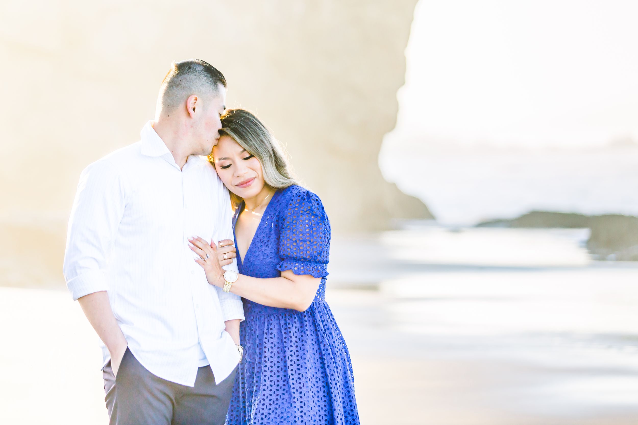 Malibu beach engagement photos