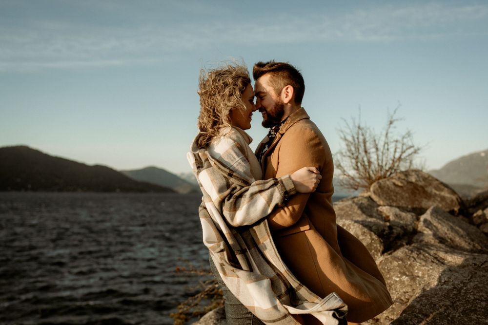 West Vancouver's Whytecliff Park Winter Sunset Engagement Session