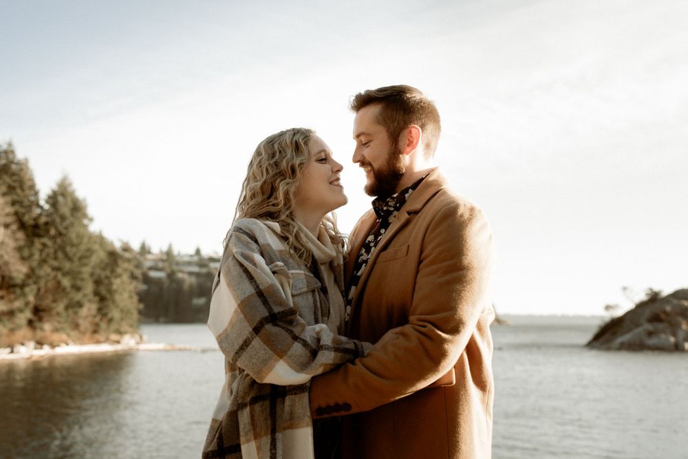 West Vancouver's Whytecliff Park Winter Sunset Engagement Session
