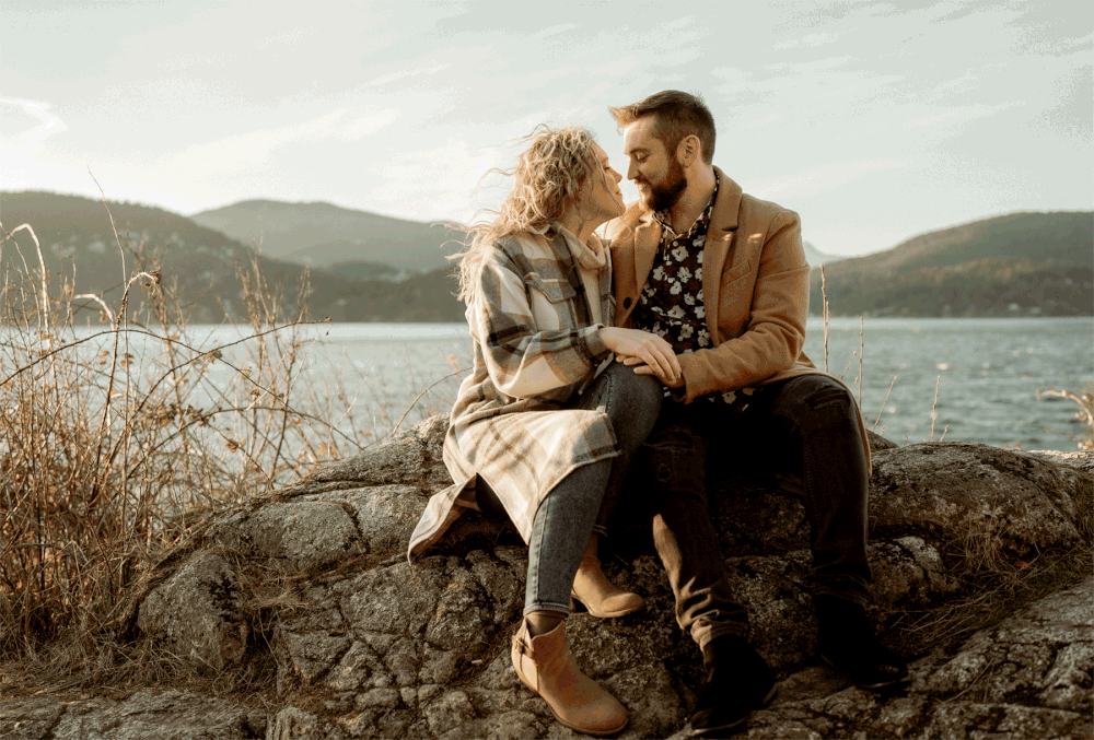 West Vancouver's Whytecliff Park Winter Sunset Engagement Session