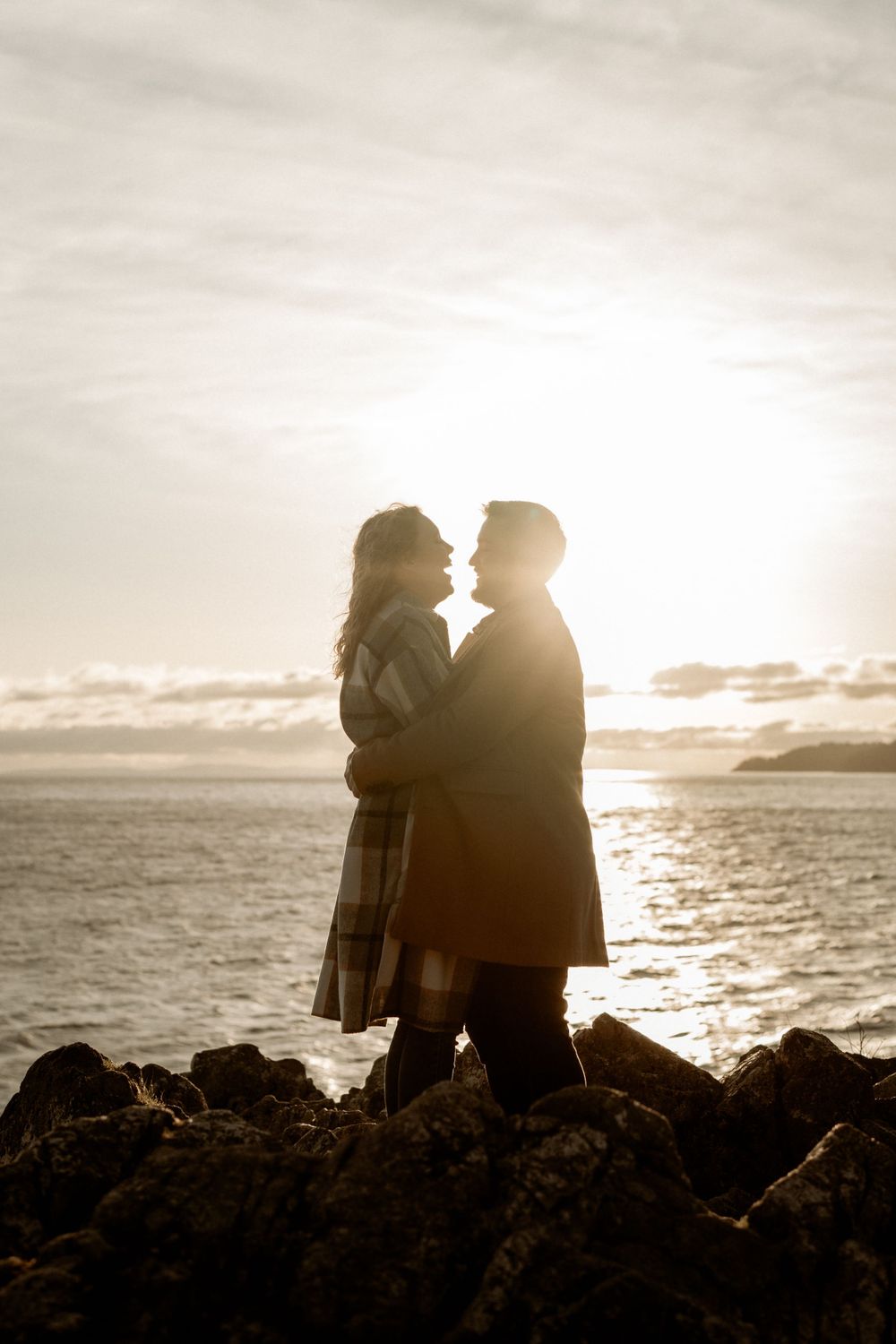 West Vancouver's Whytecliff Park Winter Sunset Engagement Session