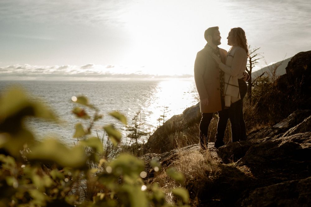 West Vancouver's Whytecliff Park Winter Sunset Engagement Session