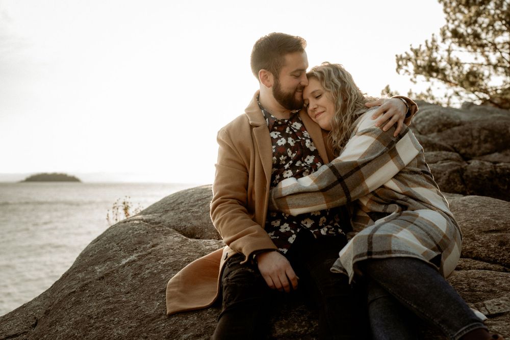 West Vancouver's Whytecliff Park Winter Sunset Engagement Session