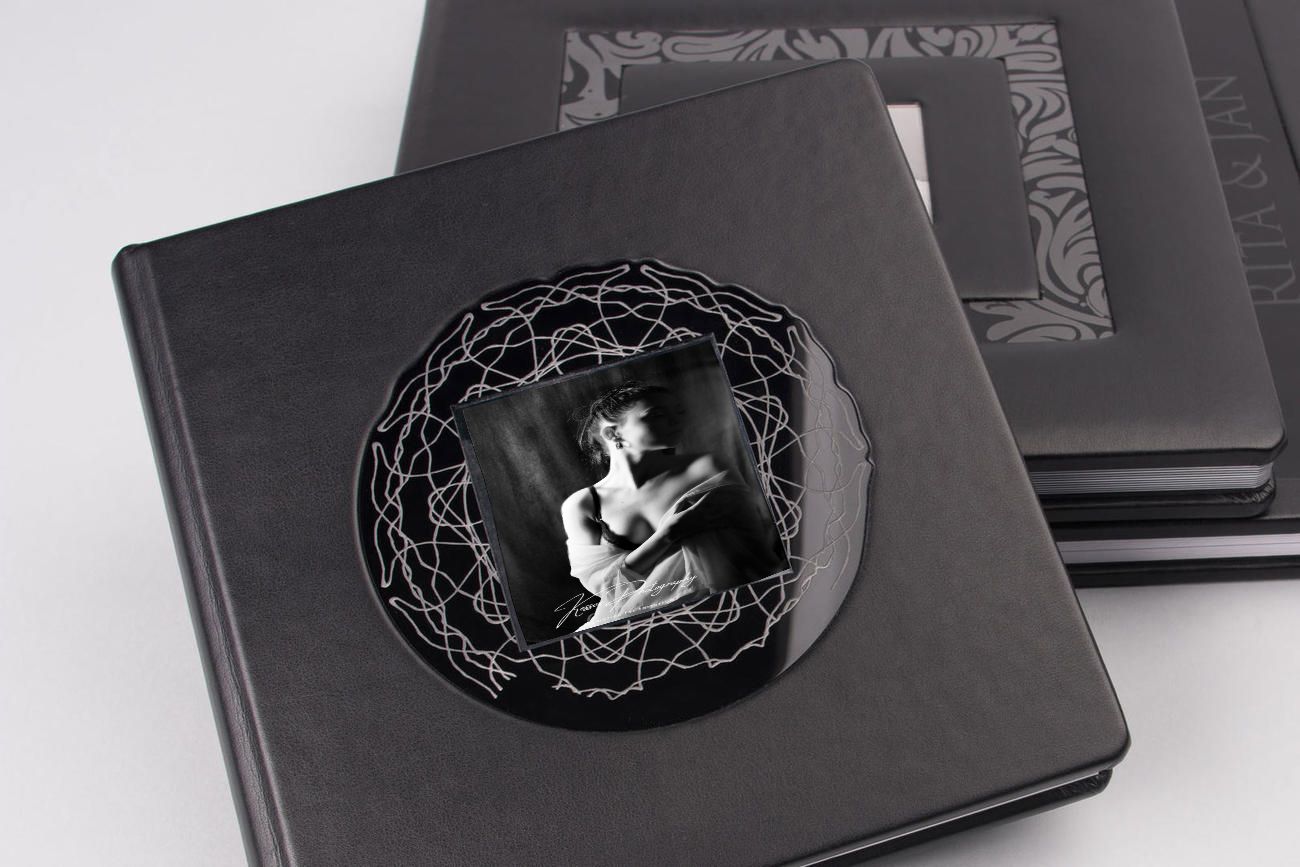 Beautiful photo album in black, classy and stylish
