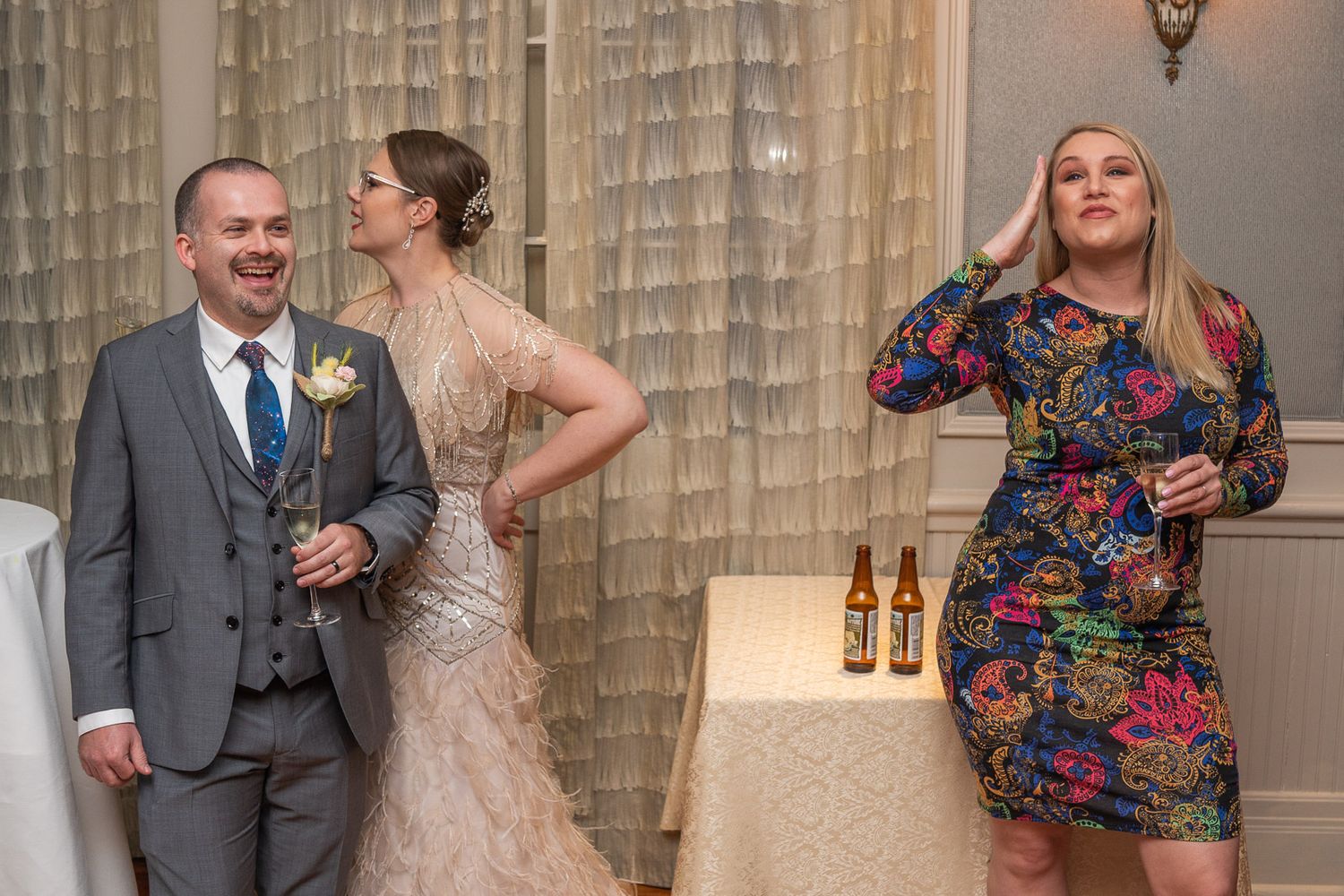 Toast for Bride and Groom at wedding Reception at Ralph's on the Park