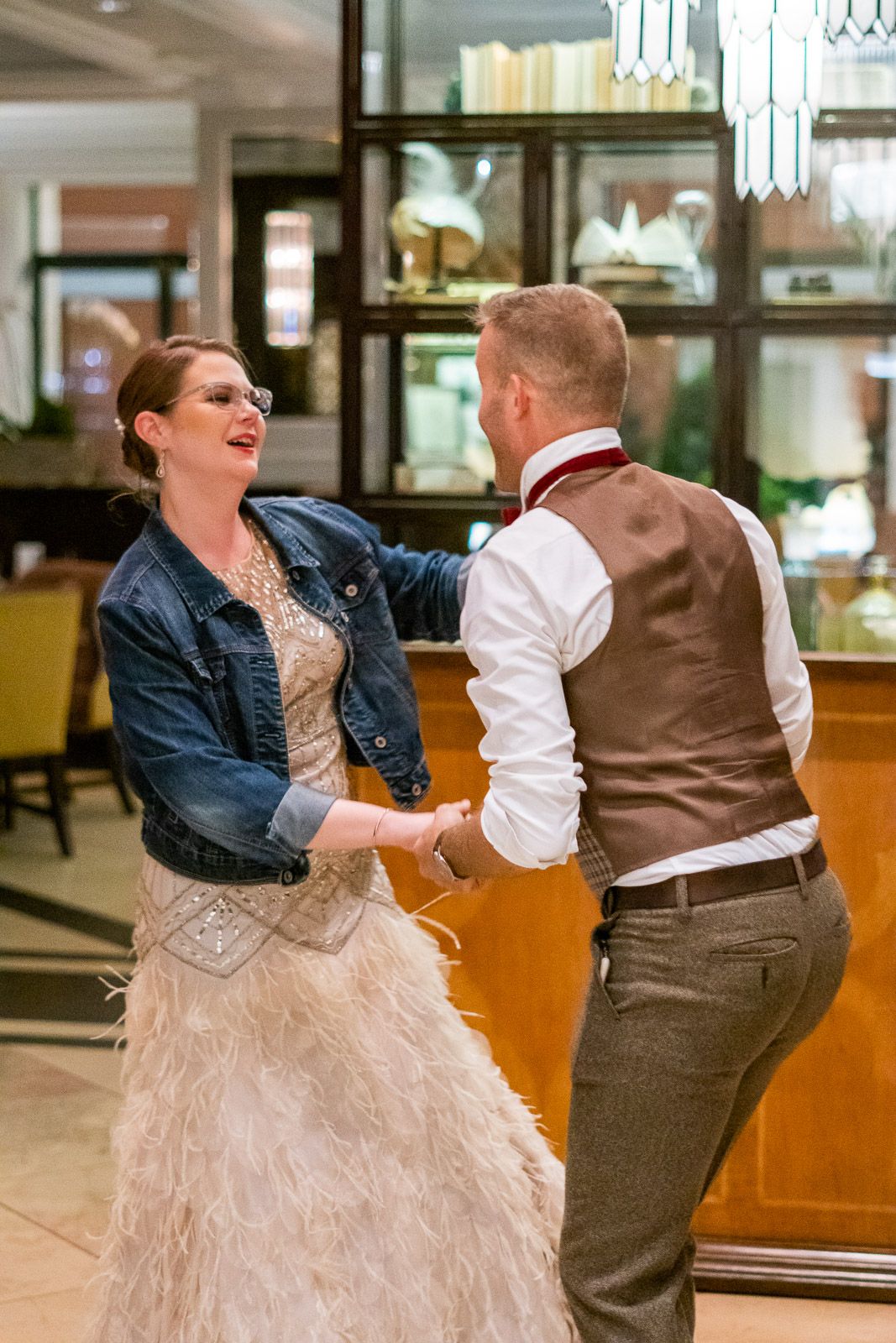 Bridal Party dancing at the Carousel Lounge and Bar in New Orleans French Quarter