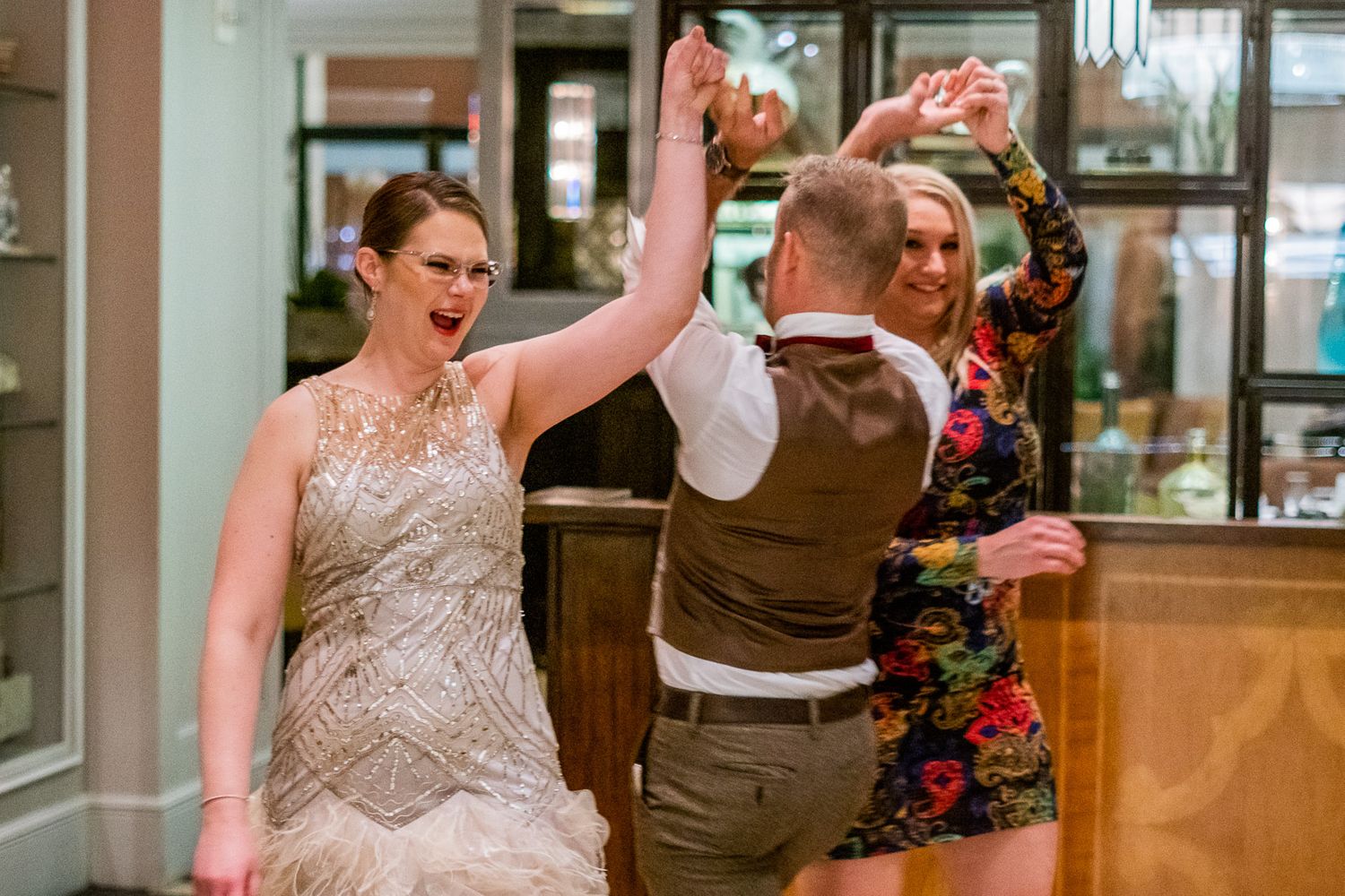 Bridal Party dancing at the Carousel Lounge and Bar in New Orleans French Quarter