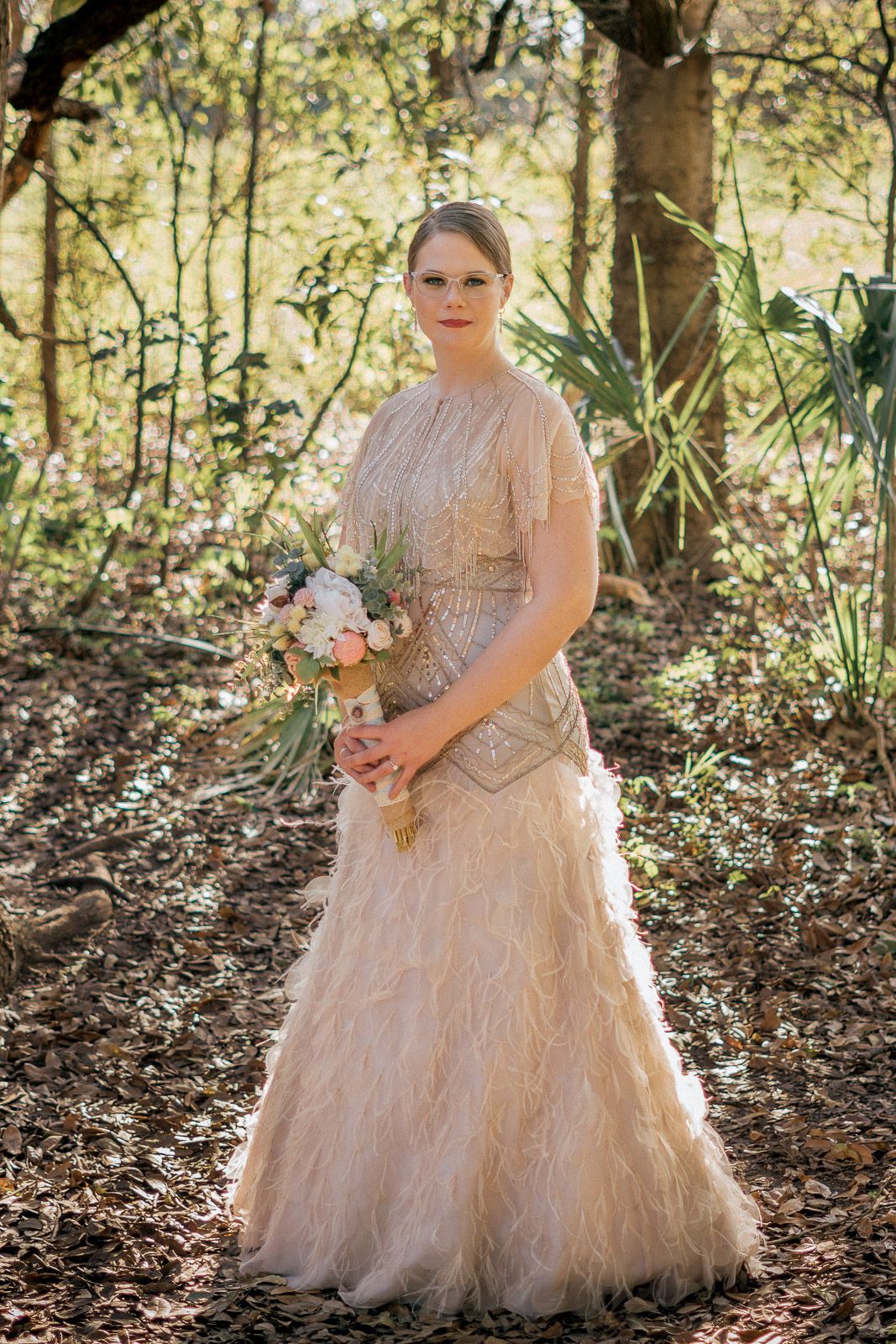Bridal dress on wedding day