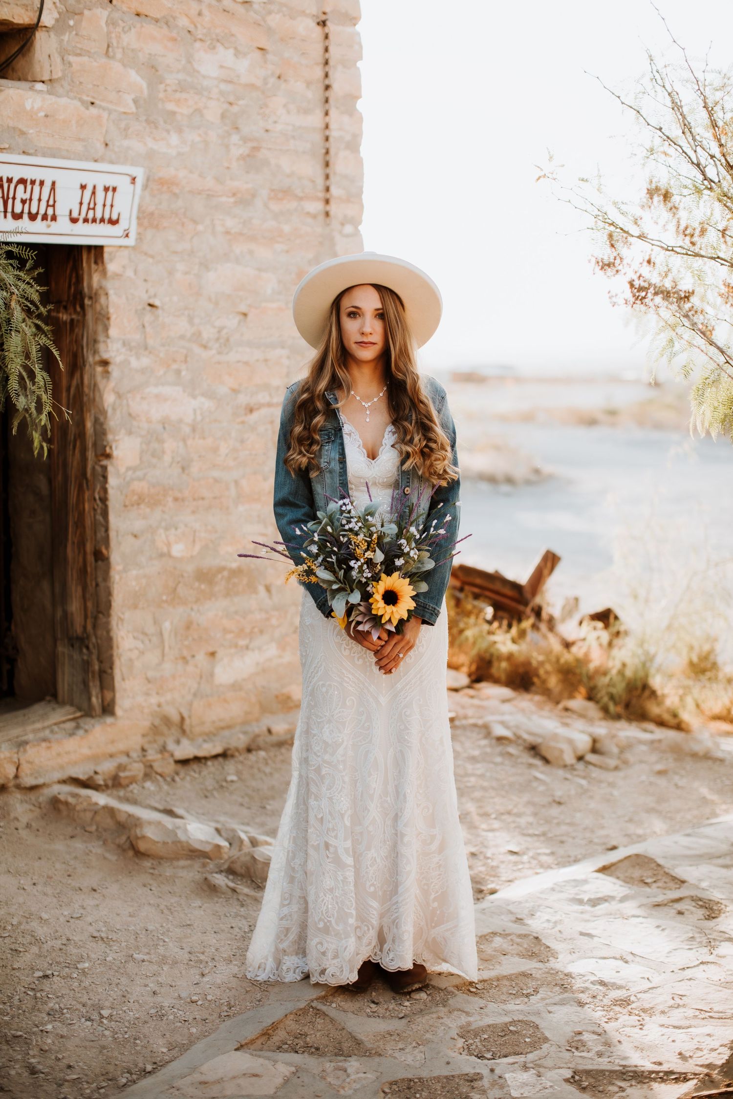 Bridal Portraits at Santa Elena Canyon in Big Bend by Cali Layton Photography, a Texas Wedding Photographer.