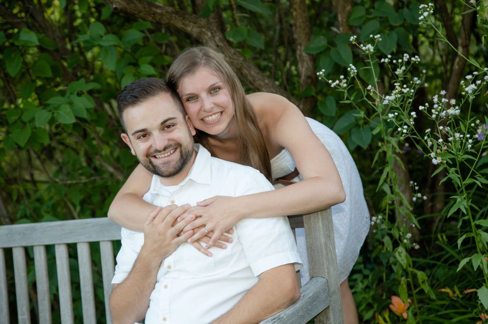 Engagement Photography of Bride and Groom embracing